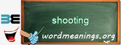 WordMeaning blackboard for shooting